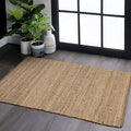 Hausattire Jute Woven Rug 2'x3' - Natural, Hand Braided Boho Entry Area Rugs for Kitchen, Living Room | Small Farmhouse Indoor Outdoor Decorative Mat for Patio, Entryway Front Door Mats - 24x36 Inches