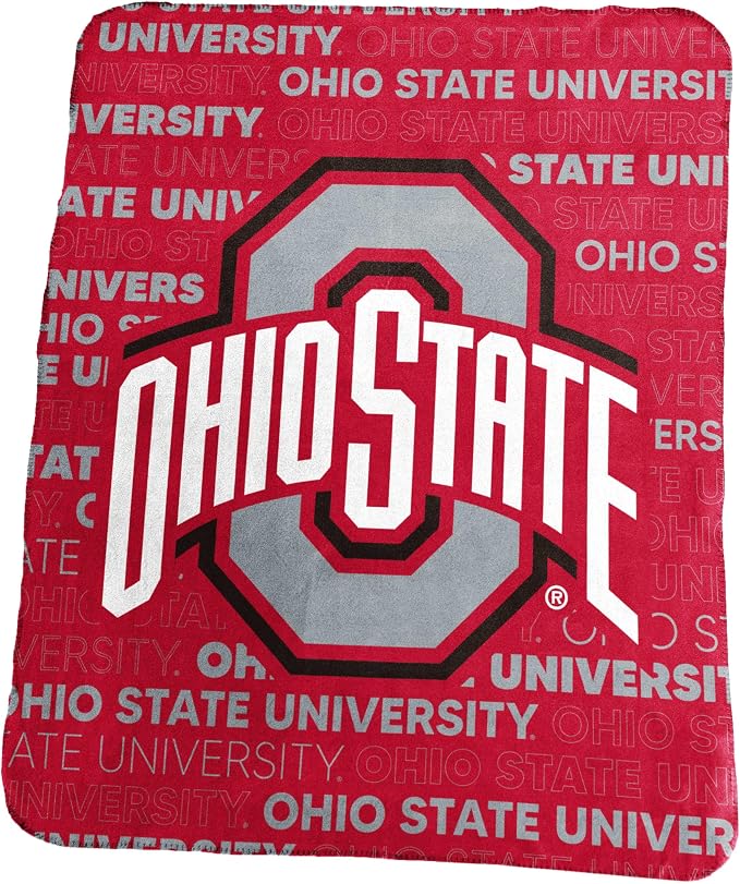 Logo Brands NCAA Classic Fleece Throw Blanket -50” x 60” Ultra-Soft Game Day Blanket with Bold Team Colors & Logo – Cozy College Team Bedding for Fans & Alumni
