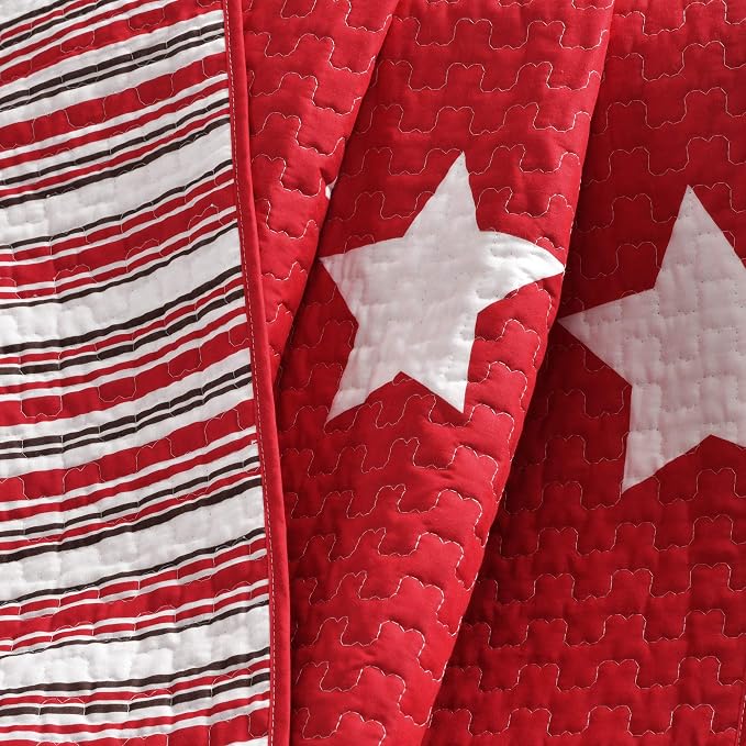 Lush Decor, Red Star Throw Blanket, 50" x 60" (Pack of 3)