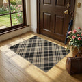 2x3 Entryway Door Mat Indoor Outdoor– Washable Non Slip Small Rug for Front Door, Back Door, Kitchen Sink, Mudroom, Garage Entry, Low Profile Easy Clean Farmhouse Cottage Plaid Floor Mat