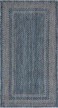 SAFAVIEH Courtyard Accent Rug 2'7"x5', Navy & Grey CY8477-40021