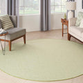 Nourison Home Courtyard Ivory Green 8' x Round Area Rug - Easy Clean, Non Shedding, Bed Room, Living Room, Dining Room, Kitchen (8' x Round)