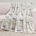 Jessica Simpson Plush 50"X60" Throw Blanket - Howdy Cowgal Beige