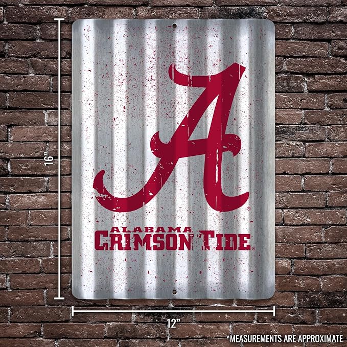 Rico Industries NCAA 12" X 16" Tin Metal Roof Sign