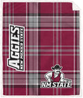 NCAA New Mexico State Aggies Playmaker Plaid Ultra Cozy Sherpa Throw