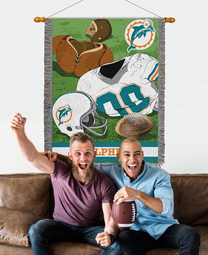 Northwest NFL Woven Tapestry Wall Hanging, 48 x 60 Inches, Officially Licensed, Decorative Fringes