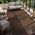 CAMILSON Outdoor Rug 6x9 Medallion Gold Modern Area Rugs for Indoor and Outdoor Patios Kitchen and Hallway Mats Washable Porch Deck Outside Carpet (Medallion Gold 6 x 9)