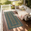 GarveeHome Indoor Easy Jute Runner Rug 2x6 Washable Kitchen Runner Rugs | Low Pile Non Slip Throw Runners Carpet Stain Resistant Long Hallway Mat Living Room Bedroom Bedside Area Rugs, Navy