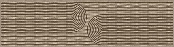 Faux Jute Hallway Runner Rug, 2' x 8' Kitchen Runner, Brown Farmhouse Ultra-Thin Washable Non-Slip Carpet Runner for Laundry, Bedroom, Backyard, Outdoor, Home Decor