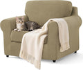 SUBRTEX 3 Pieces Stretch Sofa Slipcover Sets Couch Cover Sets Backrest Cushion Covers Furniture Protector Collection Set for Oversize Sofa Loveseat Chair Slip Covers(Small, New Kahki)