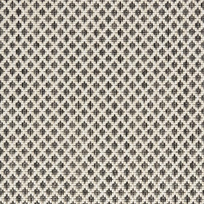 Nourison Home Courtyard Ivory Charcoal 4' x Square Area Rug - Easy Clean, Non Shedding, Bed Room, Living Room, Dining Room, Kitchen (4' x Square)