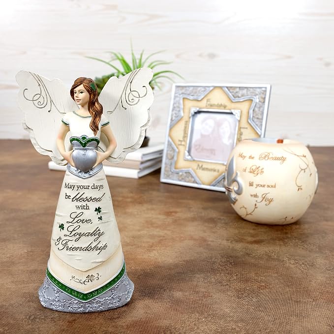 Pavilion Gift Company 82340 Elements Irish Blessings Angel Figurine, 6-1/2-Inch,Silver
