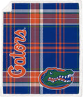 NCAA Florida Gators Playmaker Plaid Ultra Cozy Sherpa Throw