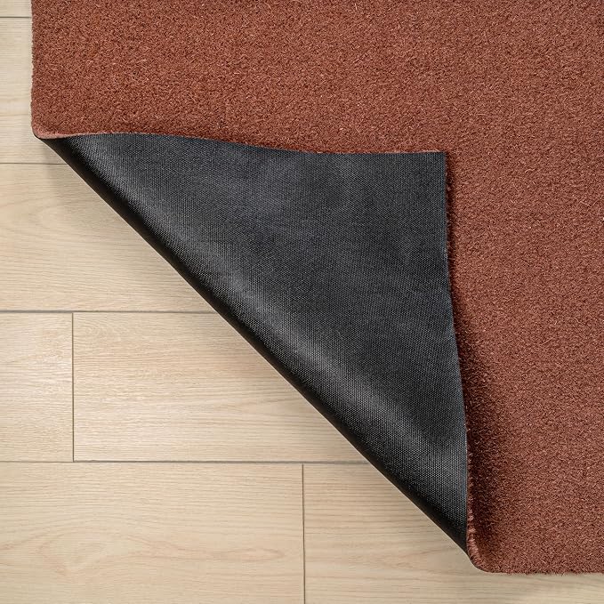 JONATHAN Y Peater Classic Casual Commercial Natural Coir Camel 6 ft. x 9 ft. Doormat for Entrance, Front Door, Entryway CHG100G-6