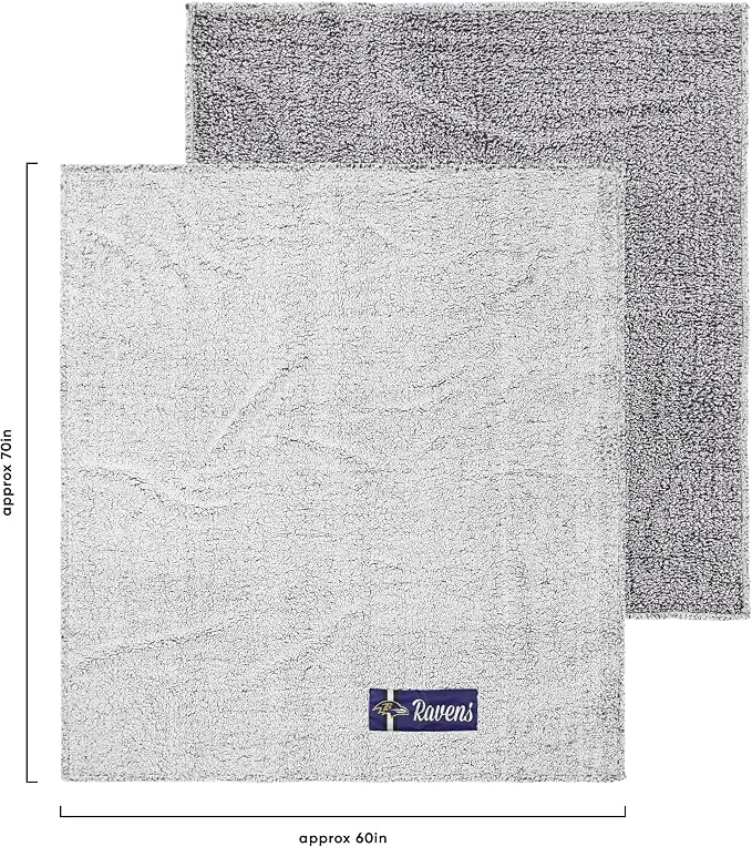 FOCO NFL Team Color Big Logo Cloud Sherpa Blanket 60" x 70"