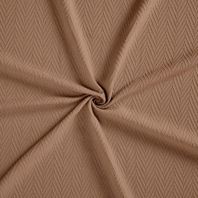 Superior Metro All-Season Cotton Blanket, Woven Blanket for Couch, Bed, Bedding, Farmhouse, Home Essentials, Cute and Cozy Bohemian Blankets, Herringbone Weave, Twin Size, Taupe