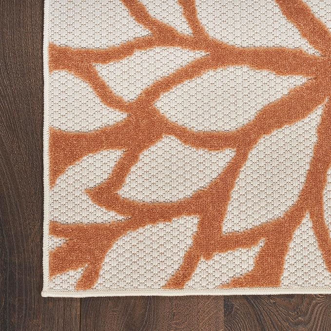 Nourison Home Aloha Indoor-Outdoor Ivory Multicolor 2'3" x 8' Area Rug, Easy Cleaning, Non Shedding, Bed Room, Living Room, Dining Room, Backyard, Deck, Patio (2x8)
