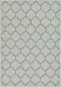 Unique Loom Outdoor Trellis Collection Area Rug (7' 1" x 10' Rectangle, Gray/ Ivory)