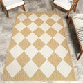 Nuloom Outdoor Performance Collection Sabina Tan/Ivory, 6'7" x 9', Soft, High Traffic, Stain Resistant, Easy Clean, Durable Area Rug for Indoor/Outdoor Patio, Deck, Porch, Garden, Courtyard