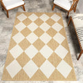 Nuloom Outdoor Performance Collection Sabina Tan/Ivory, 4' x 6', Soft, High Traffic, Stain Resistant, Easy Clean, Durable Area Rug for Indoor/Outdoor Patio, Deck, Porch, Garden, Courtyard