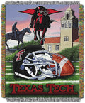 Officially Licensed NCAA "Home Field Advantage" Woven Tapestry Throw Blanket, 48" x 60", Multi Color