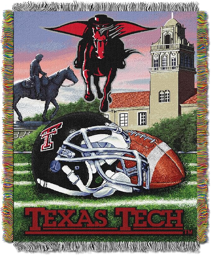 Officially Licensed NCAA "Home Field Advantage" Woven Tapestry Throw Blanket, 48" x 60", Multi Color