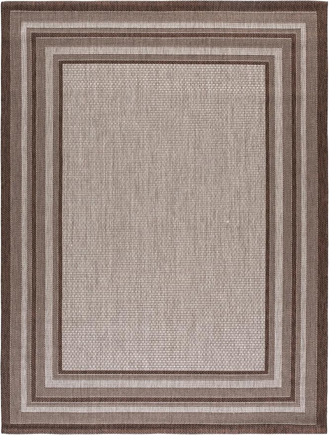 SAFAVIEH Courtyard Area Rug 8x10, Large Grey & Brown CY8475-36312