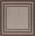 SAFAVIEH Courtyard Square Rug 6'7", Grey & Brown CY8475-36312