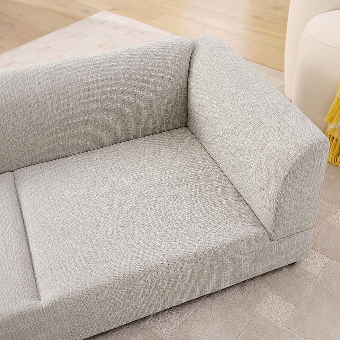 Oversized Dog Sofa Couch for Medium and Large Dogs with Backrest and Armrest, 56.5" Memory Foam Dog Sofa Bed, Modern Elevated Pet Couch Bed with Legs, Beige