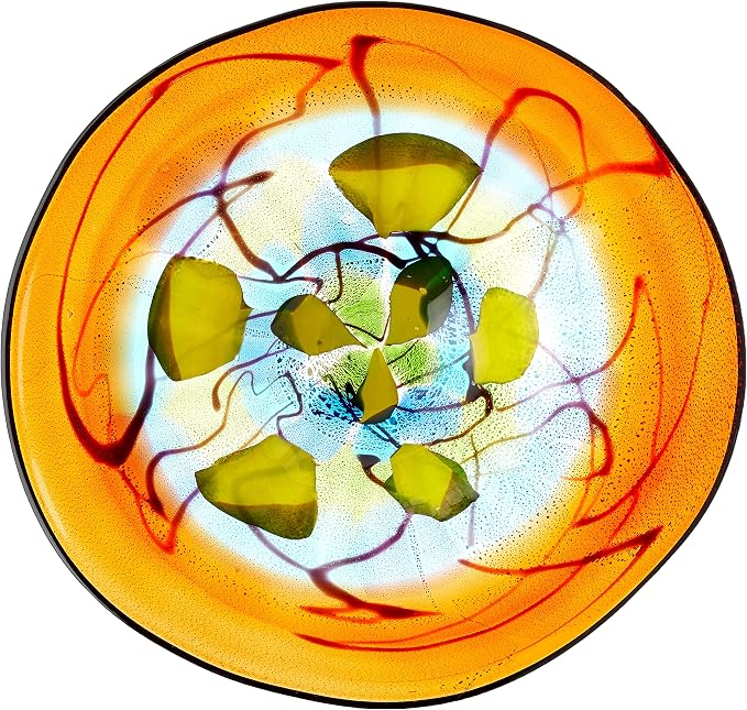 Dale Tiffany Hankley Art Glass Wal Decor Plate,5.00x20.00x20.00