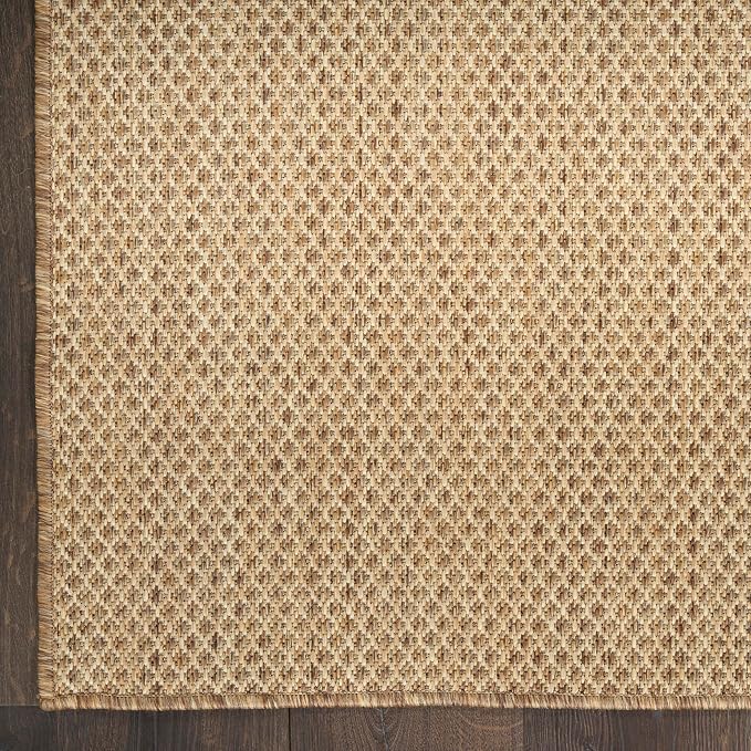 Nourison Home Courtyard Jute 5' x 7' Area Rug - Easy Clean, Non Shedding, Bed Room, Living Room, Dining Room, Kitchen (5' x 7')
