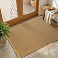 THE BEER VALLEY Woven Entryway Rug 2x3 Feet - Tan | Non Slip Kitchen Indoor Throw Door Mat for Bedroom, Washable Outdoor Low Pile Patio Orange Rugs