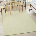 Nourison Home Courtyard Ivory Green 4' x 6' Area Rug - Easy Clean, Non Shedding, Bed Room, Living Room, Dining Room, Kitchen (4' x 6')