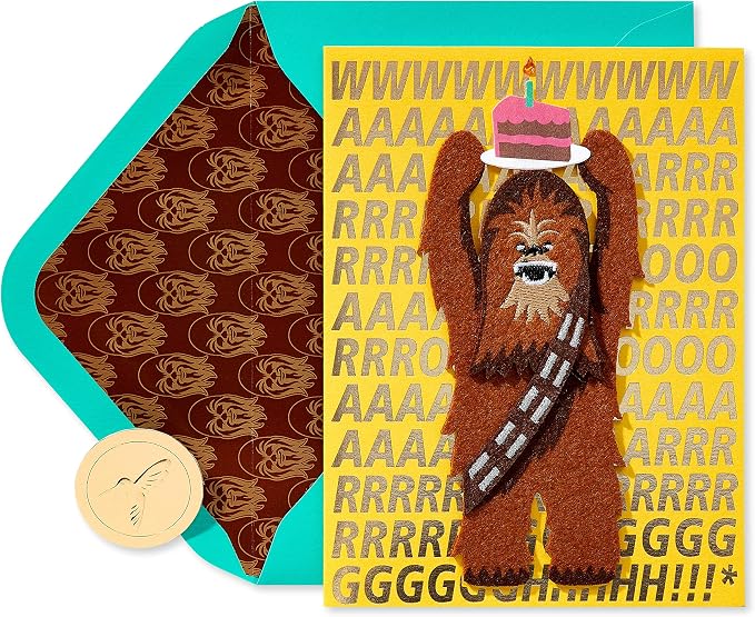 Papyrus Funny Star Wars Birthday Card (Wookie for Happy Birthday)