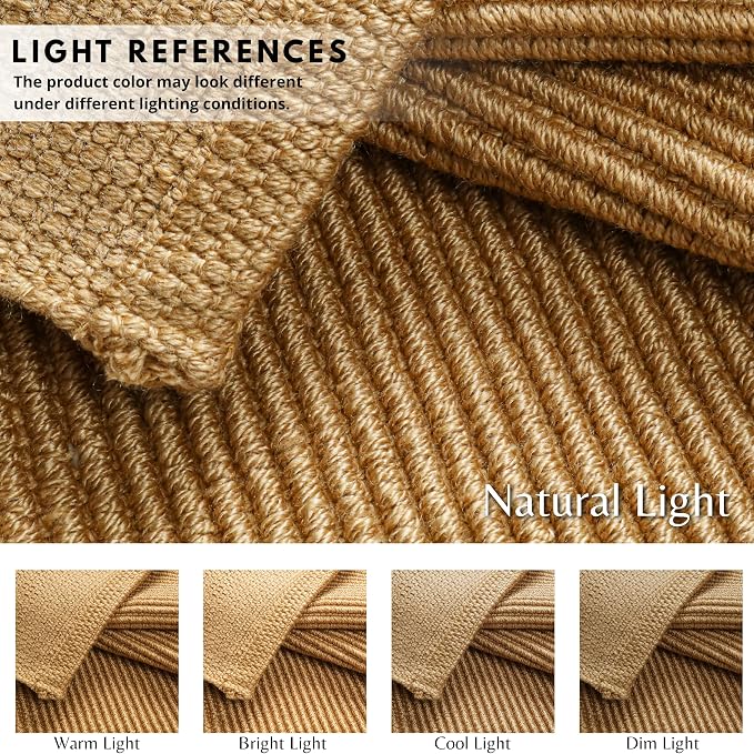 THE BEER VALLEY Woven Entryway Rug 2x3 Feet - Tan | Non Slip Kitchen Indoor Throw Door Mat for Bedroom, Washable Outdoor Low Pile Patio Orange Rugs