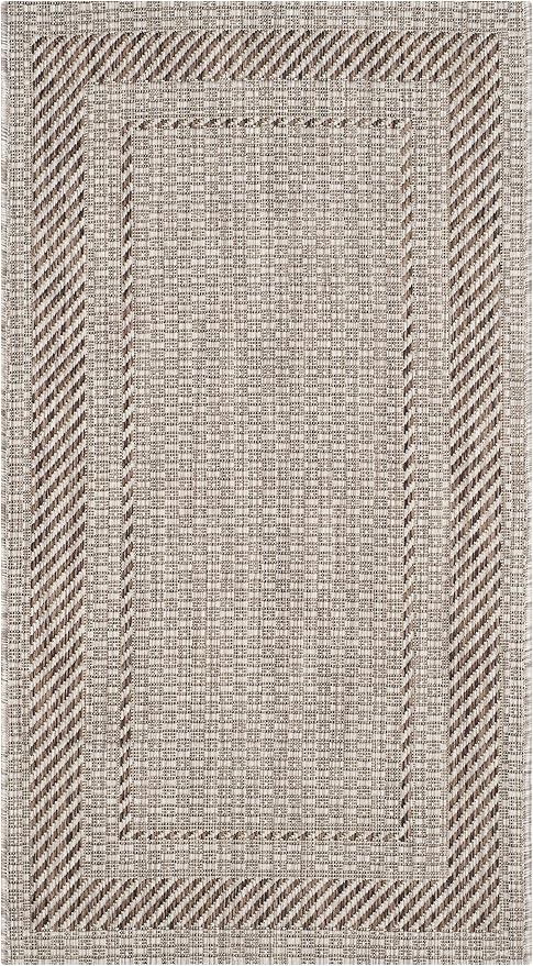 SAFAVIEH Courtyard Outdoor Accent Rug 2'3"x4', Beige & Brown CY8477-36312