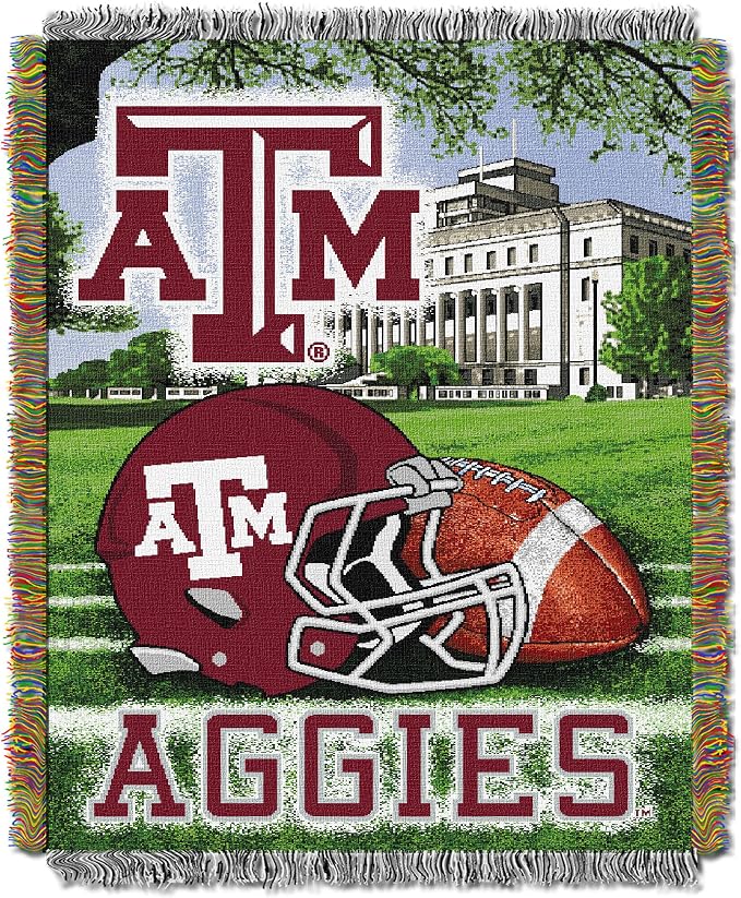 Officially Licensed NCAA "Home Field Advantage" Woven Tapestry Throw Blanket, 48" x 60", Multi Color