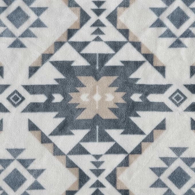 Wrangler - Blanket, Soft & Reversible Flannel Bedding, Yellowstone Inspired Throw Blanket for Couch or Bed (Dakota Grey, 60" x 70")