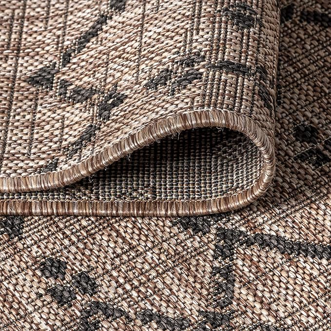 JONATHAN Y Moroccan Geometric Indoor Outdoor Runner Rug 2X10 Natural/Black, Ourika Textured Weave for Backyard, Patio, Porch, Easy-Cleaning, High Traffic, Pet-Friendly, Non-Shedding (SMB108D-210)