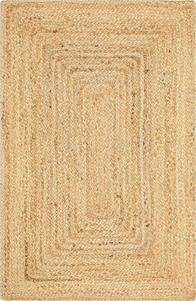 Savi Home Hand Woven Jute Braided Rug, 2'x3' - Natural, Reversible Boho Entry Area Rugs for Kitchen, Living Room, Farmhouse Indoor Outdoor Decorative Floor Rug, 24x36 Inches