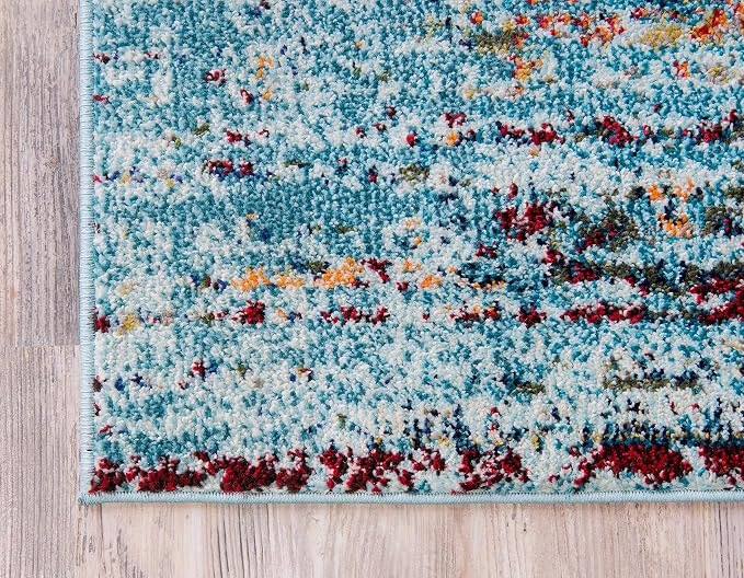 Unique Loom Outdoor Solid Collection Area Rug (9' x 12' 2" Rectangle Rust Red/Beige)
