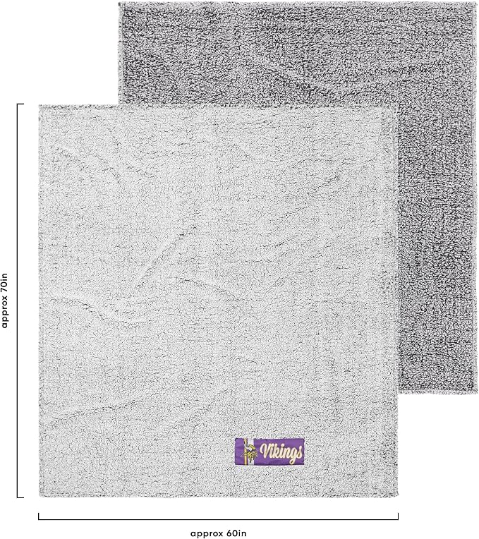 FOCO NFL Team Color Big Logo Cloud Sherpa Blanket 60" x 70"