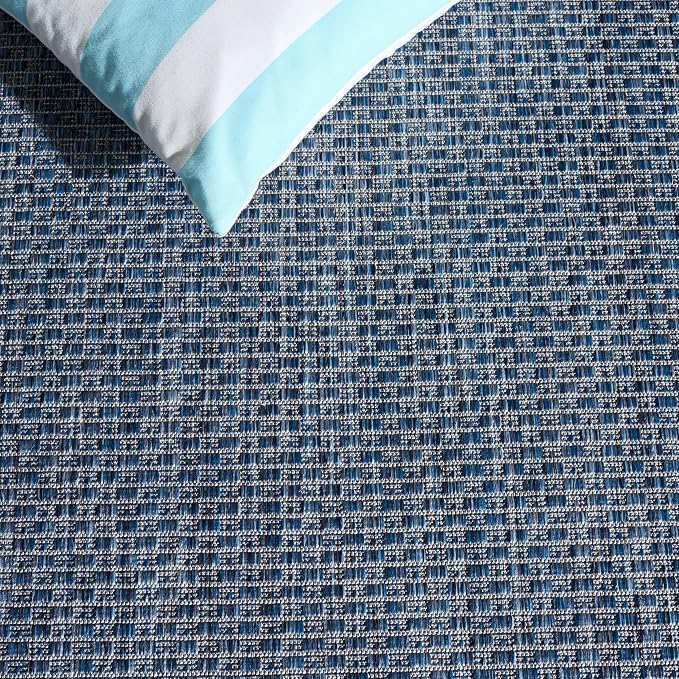SAFAVIEH Courtyard Accent Rug 2'7"x5', Navy & Grey CY8477-40021