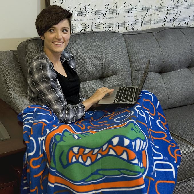 Logo Brands NCAA Classic Fleece Throw Blanket -50” x 60” Ultra-Soft Game Day Blanket with Bold Team Colors & Logo – Cozy College Team Bedding for Fans & Alumni