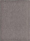 Unique Loom Collection Casual Transitional Solid Heathered Indoor/Outdoor Flatweave Area Rug (9' x 12' Rectangle, Black/Ivory)