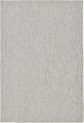 Unique Loom Collection Casual Transitional Solid Heathered Indoor/Outdoor Flatweave Area Rug (6' 1" x 9' Rectangle, Light Gray/Ivory)