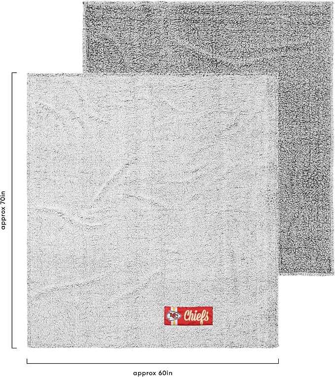 FOCO NFL Team Color Big Logo Cloud Sherpa Blanket 60" x 70"