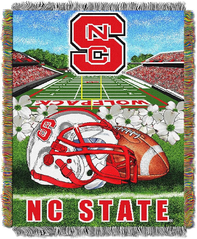 Officially Licensed NCAA "Home Field Advantage" Woven Tapestry Throw Blanket, 48" x 60", Multi Color