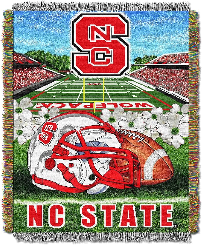Officially Licensed NCAA "Home Field Advantage" Woven Tapestry Throw Blanket, 48" x 60", Multi Color