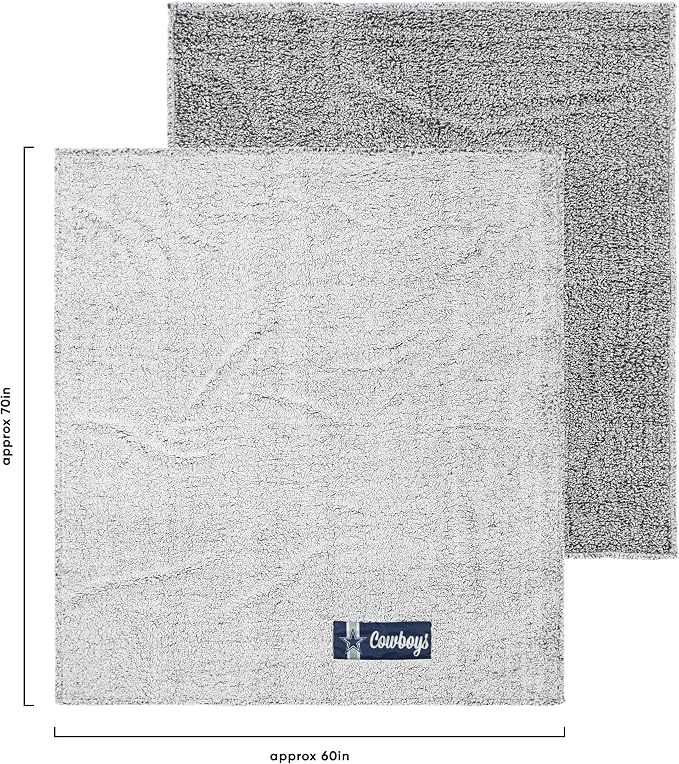 FOCO NFL Team Color Big Logo Cloud Sherpa Blanket 60" x 70"
